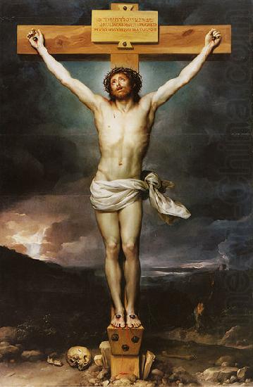 Christ on the Cross by Anton Raphael Mengs. Now in the Palacio Real, Aranjuez, in the former bedroom of King Carlos III., unknow artist